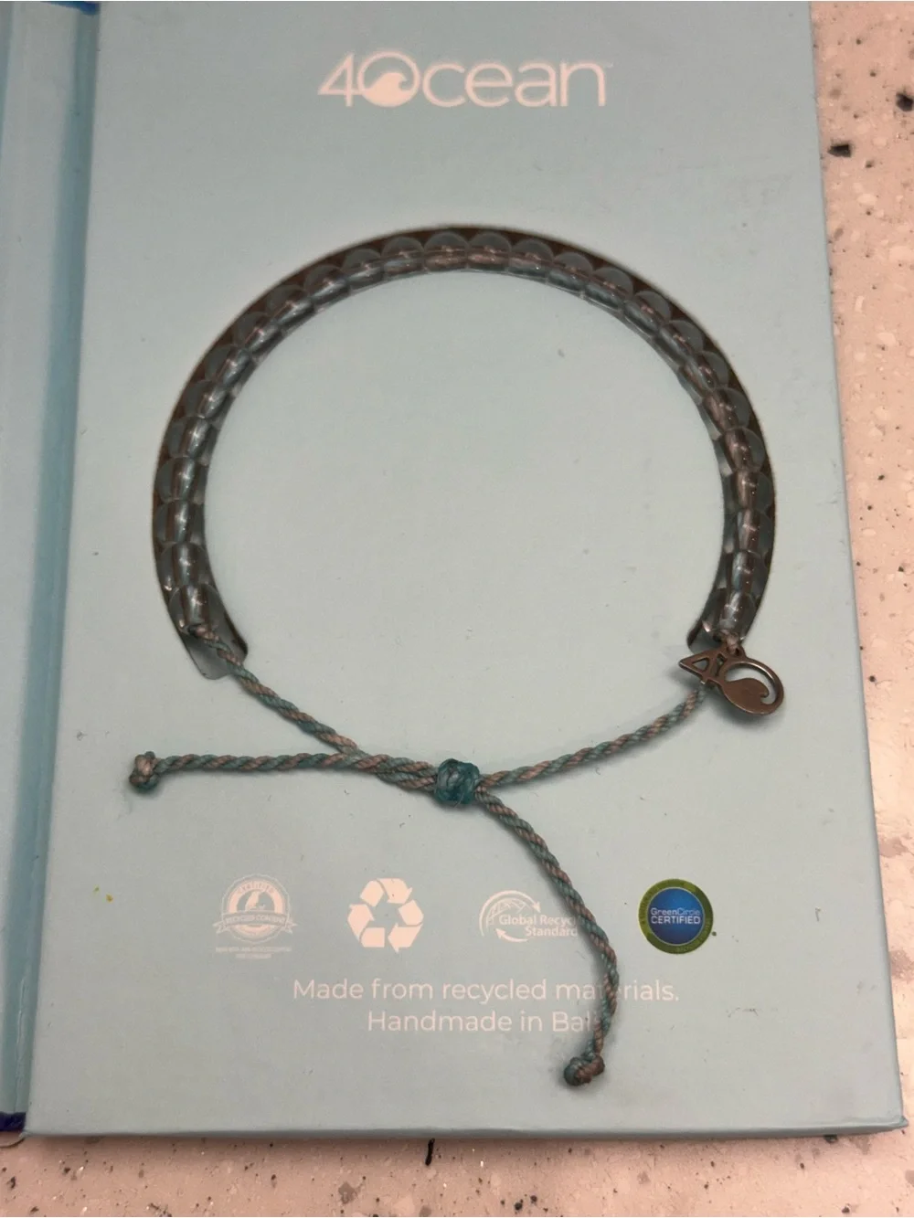 Bracelet from 4ocean, specifically designed for dolphin conservation.